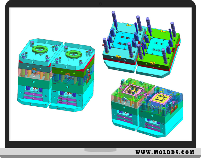 全3D雙色（雙料）注塑模具設(shè)計，二次頂出機構(gòu)